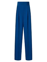 Florina Wide-Leg Stretch Wool Pants