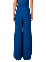 Florina Wide-Leg Stretch Wool Pants