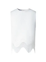Jersey Scalloped Sleeveless Top