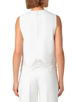 Jersey Scalloped Sleeveless Top