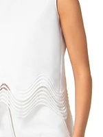 Jersey Scalloped Sleeveless Top