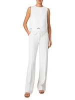 Jersey Scalloped Sleeveless Top