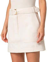 Cotton-Wool A-Line Miniskirt