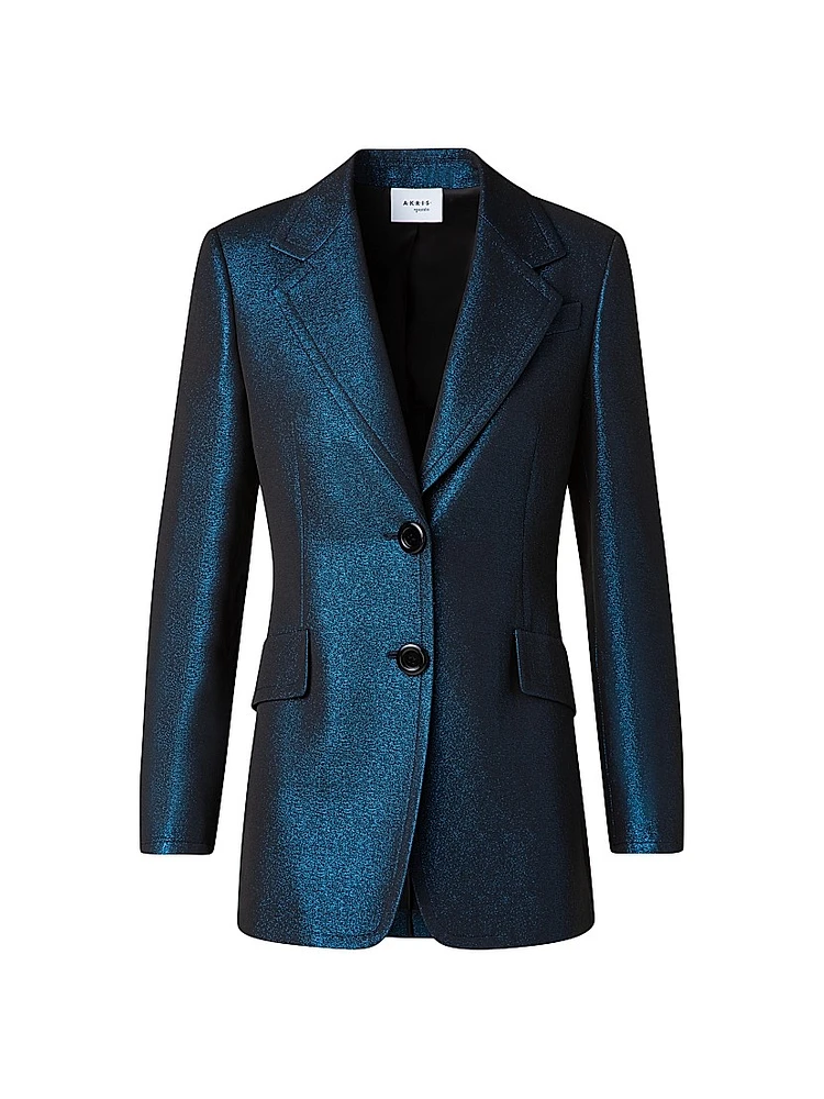 Shimmer Single-Breasted Blazer