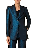 Shimmer Single-Breasted Blazer