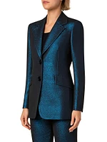 Shimmer Single-Breasted Blazer