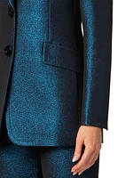 Shimmer Single-Breasted Blazer