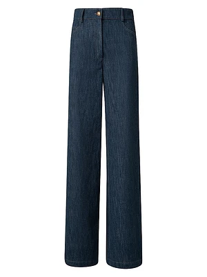 Cooper Cotton-Wool Wide-Leg Jeans