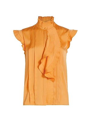 Chloe Silk Pleated Blouse