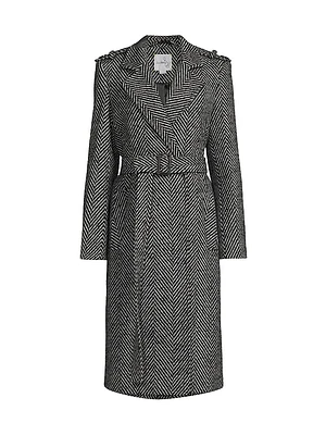 Herringbone Wrap Coat