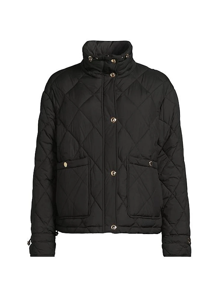 Quilted Funnel Neck Jacket