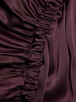 Doubleface Ruched Satin Gown