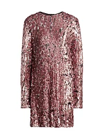 Sequin Embellished Shift Minidress