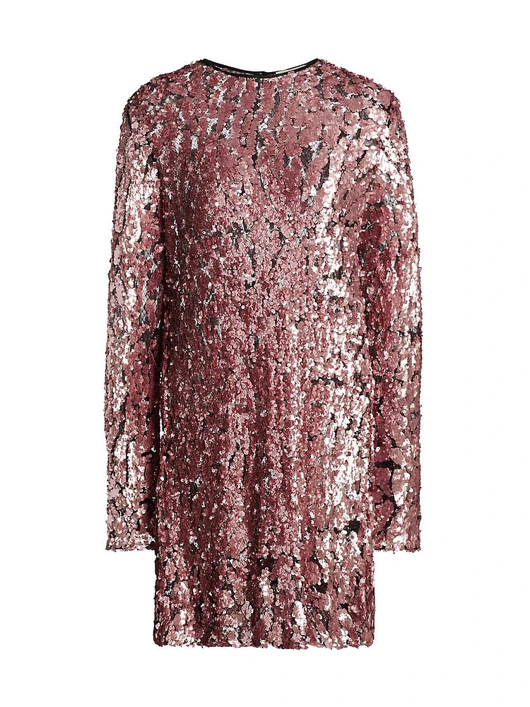 Sequin Embellished Shift Minidress