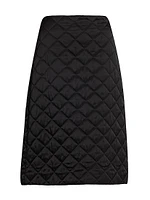 Quilted A-Line Midi-Skirt