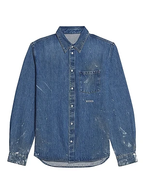 Painted Denim Shirt Jacket