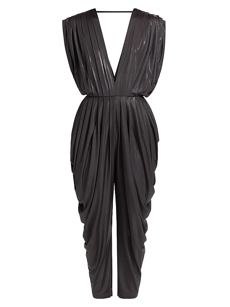 V-Neck Sleeveless Jumpsuit