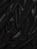 Pleated Slit Maxi Skirt