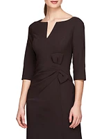 Priscilla Crepe Bow Column Gown