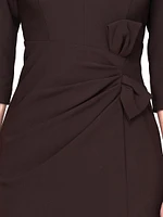 Priscilla Crepe Bow Column Gown