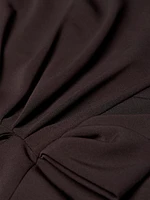 Priscilla Crepe Bow Column Gown