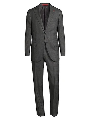 Check Wool Single-Breasted Suit
