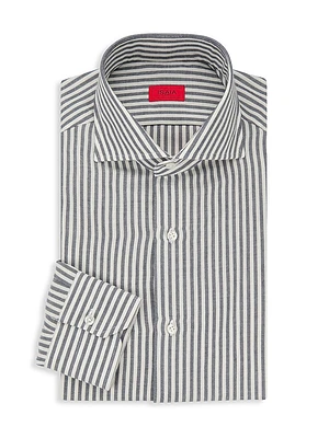 Striped Cotton-Blend Dress Shirt