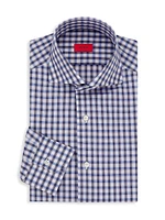 Grid Check Cotton Dress Shirt