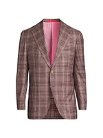 Check Wool Two-Button Blazer