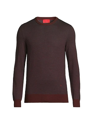 Wool-Silk-Cashmere Crewneck Sweater