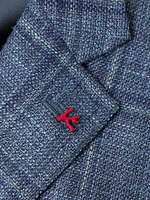 Check Wool-Blend Two-Button Blazer