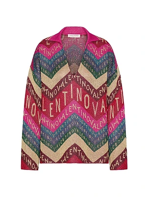 Valentino Chevron Lurex Sweater