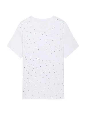 Marta Studded Cotton T-Shirt