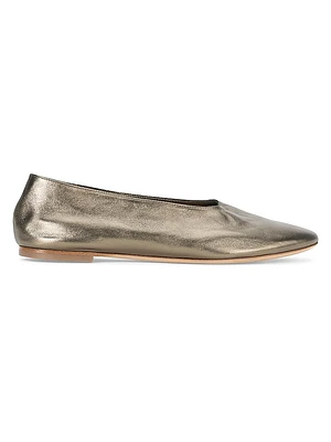 Alba Metallic Leather Ballet Flats