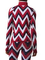 Perfect Zigzag Fleece Quarter-Zip Top