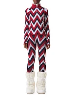 Perfect Zigzag Fleece Quarter-Zip Top