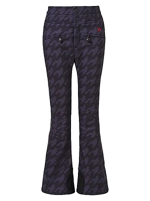 Aurora Houndstooth High-Rise Flared Ski Pants