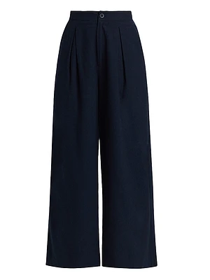 Silk Relaxed Cropped Trousers