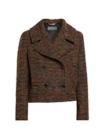 Bouclé Double-Breasted Jacket