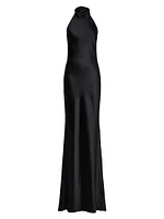 Chilton Satin Halter Gown