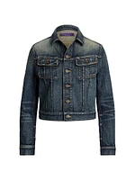 Rigby Cropped Denim Trucker Jacket