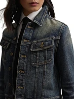 Rigby Cropped Denim Trucker Jacket