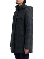 Blackwatch Plaid Packable Hooded Jacket