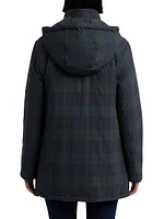 Blackwatch Plaid Packable Hooded Jacket