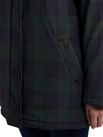 Blackwatch Plaid Packable Hooded Jacket