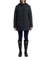 Blackwatch Plaid Packable Hooded Jacket