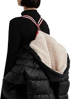 Quilted Hooded Zip-Front Puffer Coat