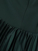 Blythe Crepe-Satin Off-The-Shoulder Midi-Dress