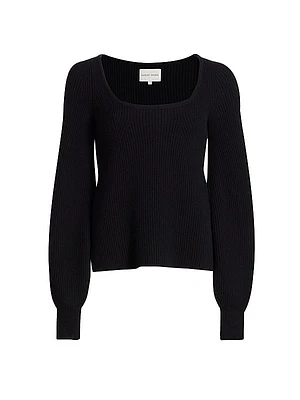 Rib-Knit Cashmere Sweater