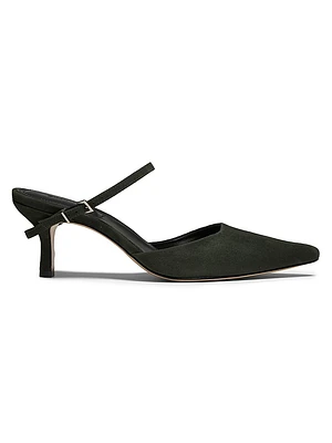 Kieran Mini-Buckle 65MM Suede Mules